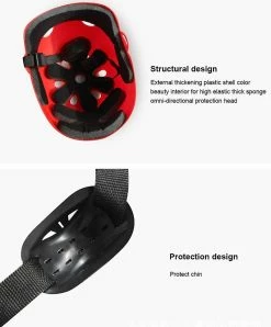 BESTORE 7 Pièces Roller Skating Sports Pour Enfants Casque D'extérieur Set In Red -Vélos de route électriques soldes magasin 202737096 max