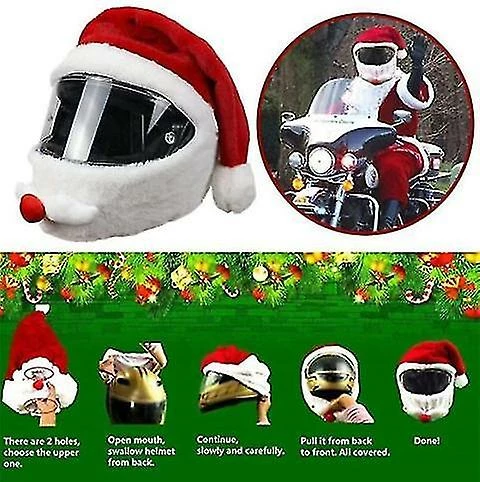 Preferred Housses De Casque De Moto En Peluche De Dessin Animé, Housse De Casque De Père Noël Cadeau De Conduite Amusante, Casque Non Inclus 2 Preferred Housses De Casque De Moto En Peluche De Dessin Animé, Housse De Casque De Père Noël Cadeau De Conduite Amusante, Casque Non Inclus – Image 2