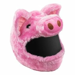 Favrison Pink Pig Tictoc Peluche Housse De Casque De Moto Pour Hommes Femmes
