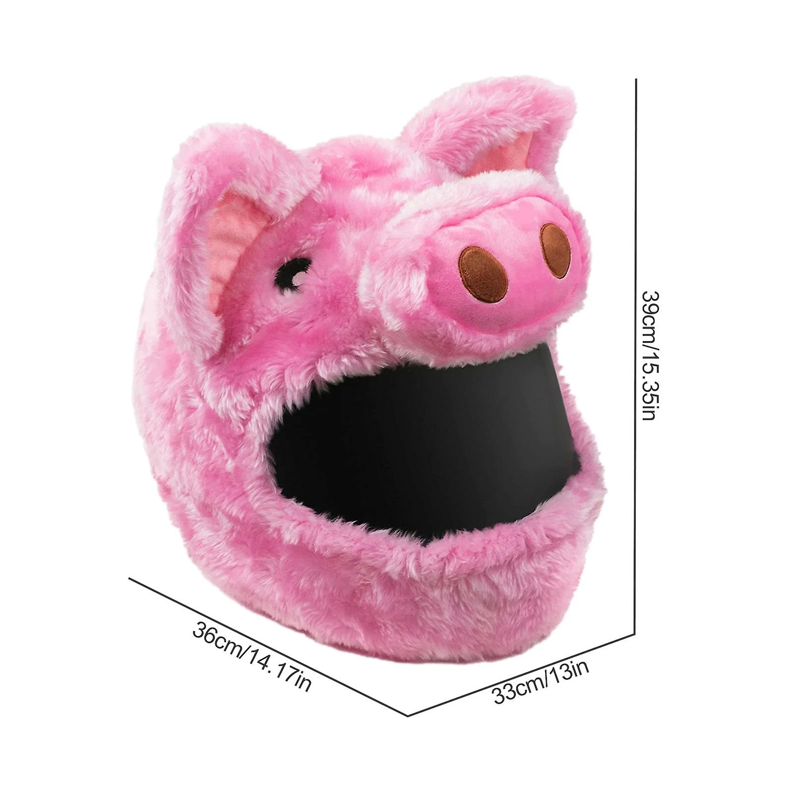 Favrison Pink Pig Tictoc Peluche Housse De Casque De Moto Pour Hommes Femmes 3 Favrison Pink Pig Tictoc Peluche Housse De Casque De Moto Pour Hommes Femmes – Image 3