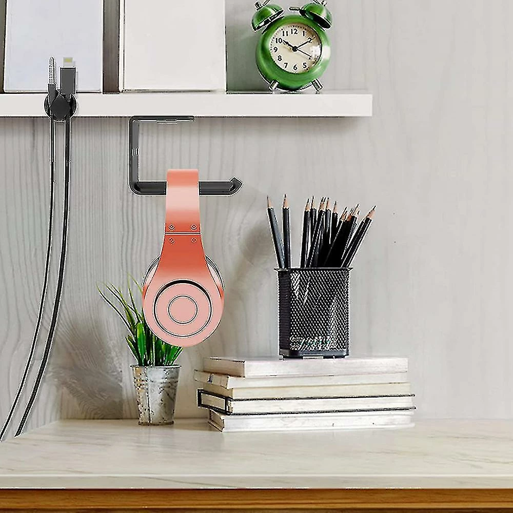 WOSAWE Support De Casque D’écoute Crochet, Style De Vie Sous Le Bureau Gain De Place Support Casque 4 WOSAWE Support De Casque D’écoute Crochet, Style De Vie Sous Le Bureau Gain De Place Support Casque – Image 4