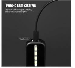 Unbranded Lumière De Vélo Rechargeable Led Feux Avant Et Arrière, Lumières Puissantes Imperméables Et Antichocs, Lumières De Casque -Vélos de route électriques soldes magasin 356753626 max