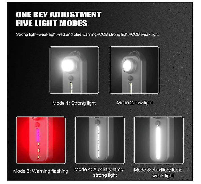 Vention Lumière De Vélo Rechargeable Led Feux Avant Et Arrière, Lumières Puissantes Imperméables Et Antichoc, Lumières De Casque, Pour VTT Cycliste Poussette Camping Scooter( 2 Vention Lumière De Vélo Rechargeable Led Feux Avant Et Arrière, Lumières Puissantes Imperméables Et Antichoc, Lumières De Casque, Pour VTT Cycliste Poussette Camping Scooter( – Image 2