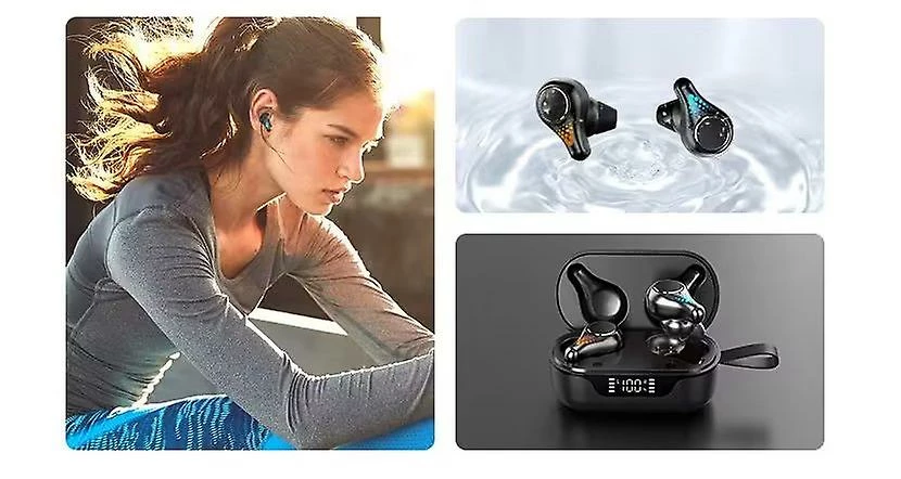 Wabjtam Écouteurs Sans Fil Bluetooth 5.0 Casque Hi-fi Stéréo Son Intégré Mic Touch Control Led Power Display Pour Entraînement Running Work (noir) 5 Wabjtam Écouteurs Sans Fil Bluetooth 5.0 Casque Hi-fi Stéréo Son Intégré Mic Touch Control Led Power Display Pour Entraînement Running Work (noir) – Image 5