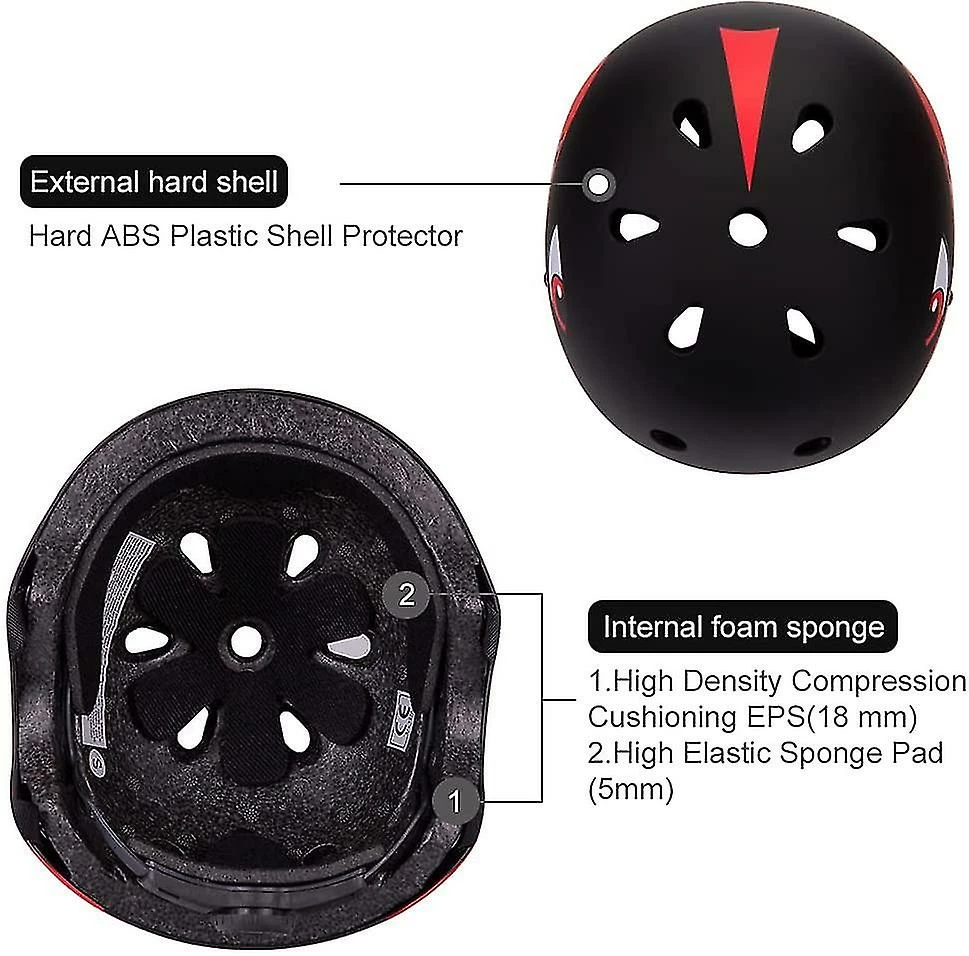 Renekton Casque Pour Enfants 2-5 Ans Garçons Et Filles. Casque De Vélo Réglable. Patineur Pour Enfants H 2 Renekton Casque Pour Enfants 2-5 Ans Garçons Et Filles. Casque De Vélo Réglable. Patineur Pour Enfants H – Image 2