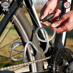 Unbranded Serrure De Vélo En Spirale Avec 2 Clés / Serrure De Câble En Spirale Pour Vélos, 150 Cm De Long, Idéale Pour Sécuriser Des Accessoires Tels Que Casque, Selles Et Autres Choses Sur Un