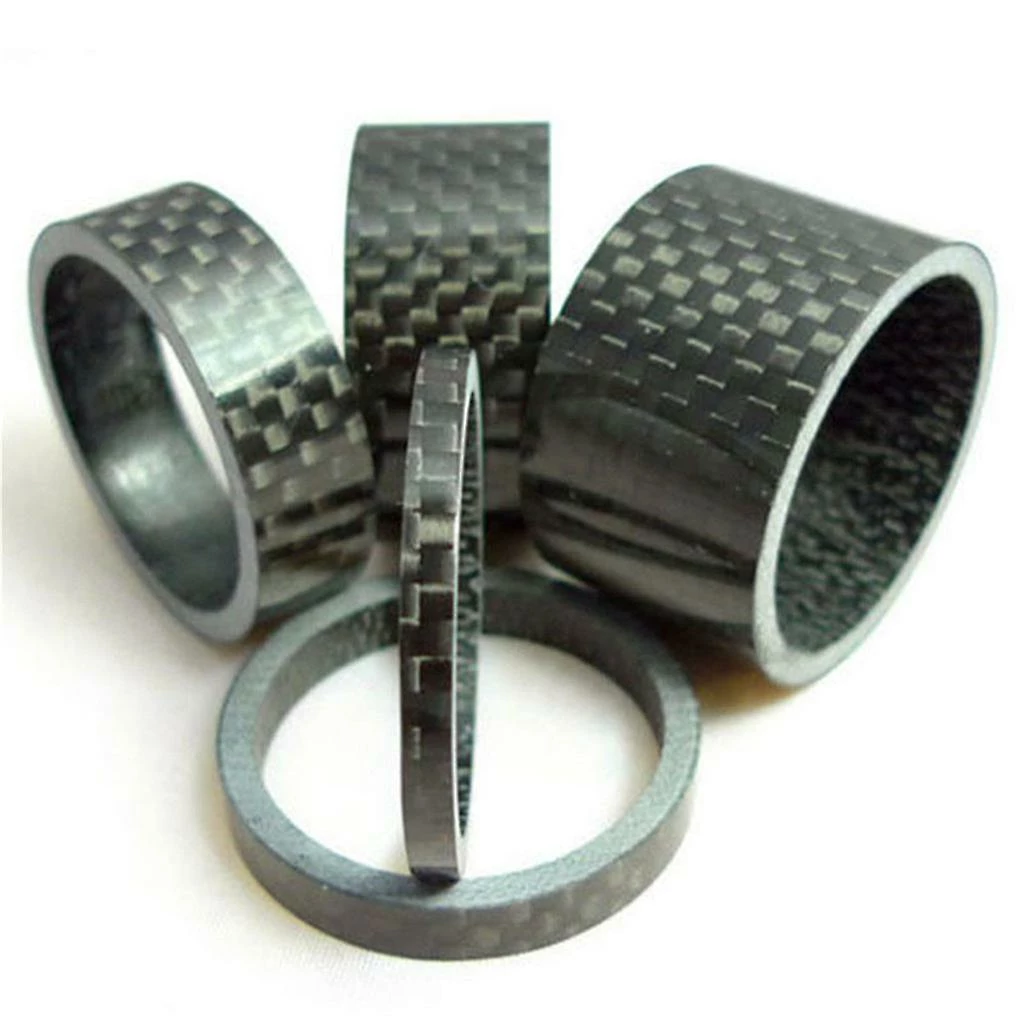 Unbrand 5x Vélo Fibre De Carbone Casque Fourche Espaceur Anneau De Vélo Joint Front Fourche Laveuse 1 Unbrand 5x Vélo Fibre De Carbone Casque Fourche Espaceur Anneau De Vélo Joint Front Fourche Laveuse