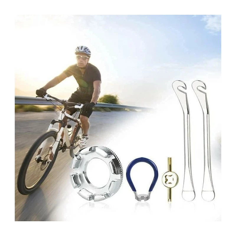 5Pcs Clé De Roue De Vélo Outil De Clé à Rayon Levier Démonte-Pneu En Acier Au Carbone Pour Réparation Du Tube De Vélo Et - Avis / Test 1 5Pcs Clé De Roue De Vélo Outil De Clé à Rayon Levier Démonte-Pneu En Acier Au Carbone Pour Réparation Du Tube De Vélo Et - Avis / Test