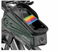 Unbranded Sac De Support De Téléphone De Vélo Grande Capacité Tpu écran Tactile Casque Trou Cyclisme Téléphone Montage Top Tube Pochette Accessoires De Vélo Pour Smartphone Moins De 7,0 ''