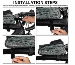 Unbranded Sac De Support De Téléphone De Vélo Grande Capacité Tpu écran Tactile Casque Trou Cyclisme Téléphone Montage Top Tube Pochette Accessoires De Vélo Pour Smartphone Moins De 7,0 '' -Vélos de route électriques soldes magasin 642420446 max