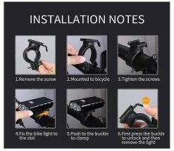 Unbranded Phares De Vélo Usb Rechargeable Built-in Batterie Haute Capacité Trois Modes Outdoor Mountain Bike Ipx5 Imperméable à L’eau Casque Accessoires De Vélo (bla -Vélos de route électriques soldes magasin 642437308 max