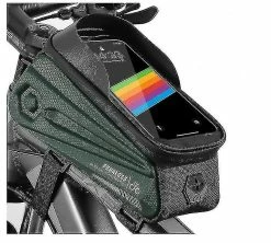 Unbranded Sac De Support De Téléphone De Vélo Grande Capacité Tpu écran Tactile Casque Trou Cyclisme Téléphone Montage Top Tube Pochette Accessoires De Vélo Pour Smartphone Moins De 7,0 ''