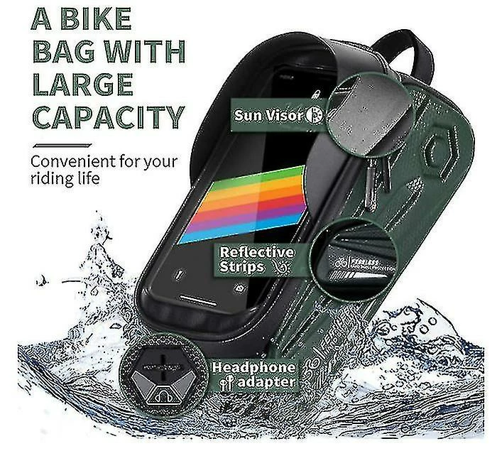 Unbranded Sac De Support De Téléphone De Vélo Grande Capacité Tpu écran Tactile Casque Trou Cyclisme Téléphone Montage Top Tube Pochette Accessoires De Vélo Pour Smartphone Moins De 7,0 '' 3 Unbranded Sac De Support De Téléphone De Vélo Grande Capacité Tpu écran Tactile Casque Trou Cyclisme Téléphone Montage Top Tube Pochette Accessoires De Vélo Pour Smartphone Moins De 7,0 '' – Image 3