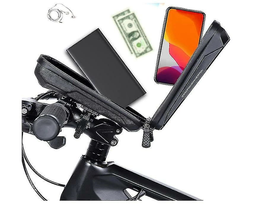 Unbranded Sac De Vélo Imperméable à L’eau écran Tactile MTB Bag Top Front Tube Frame Bag Quick Release Accessoires De Vélo Avec Prise Casque (noir) 1 Unbranded Sac De Vélo Imperméable à L’eau écran Tactile MTB Bag Top Front Tube Frame Bag Quick Release Accessoires De Vélo Avec Prise Casque (noir)