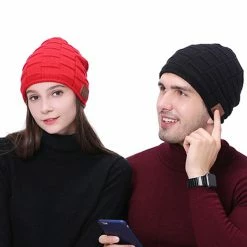 Unbranded Tricoté Velvet Hiver Chaud Sans Fil Bluetooth-compatible Casque Casque Musique Casque Chapeau Pour Nuit Courir Pêche Sports De Plein Air Voyage Couvre-chef Sup -Vélos de route électriques soldes magasin 776473321 max 1