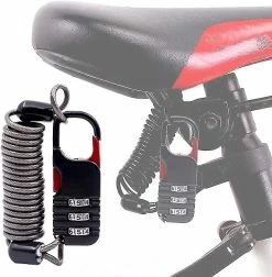 Unbranded Casque De Moto Serrure De Vélo Poids Léger Portable Antivol Réinitialisable 3 Chiffres