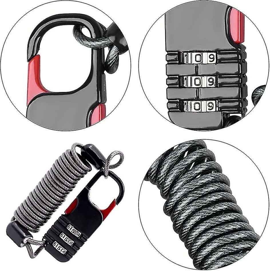 Unbranded Casque De Moto Serrure De Vélo Poids Léger Portable Antivol Réinitialisable 3 Chiffres 2 Unbranded Casque De Moto Serrure De Vélo Poids Léger Portable Antivol Réinitialisable 3 Chiffres – Image 2