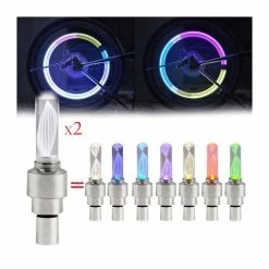 Lumières De Vélo 2pcs Voiture Moto Roue Pneu Pneu Valve Bouchon Flash LED A Parlé C280 - Avis / Test