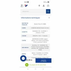 Vélo De Course 100% - 54 8 Vélo De Course 100% - 54 -Vélos de route électriques soldes magasin nakamura century 300c 2